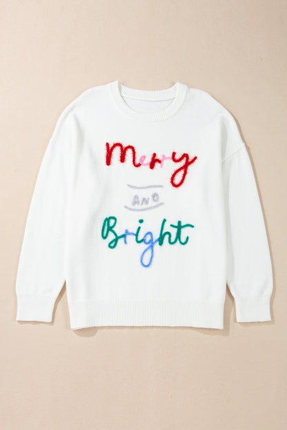 Plus Size Merry and Bright Christmas Sweater