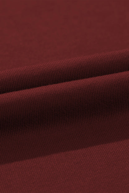 Solid Tied High-Waist Pleated Sweatpants