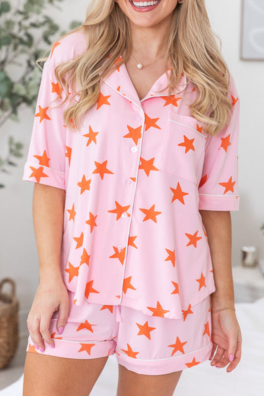 Stars Shirt and Shorts Pajama Set