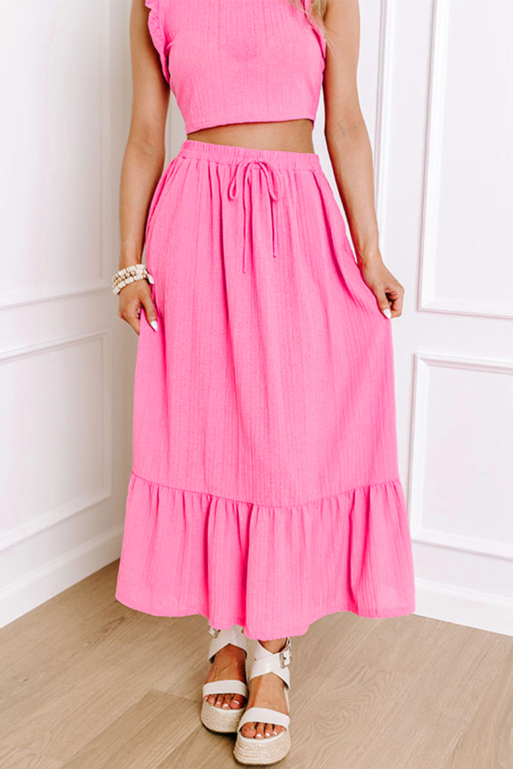 Crop Top and Maxi Skirt Set