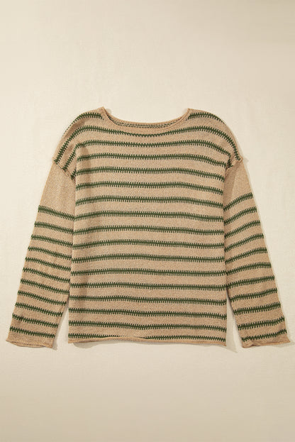 Stripe Drop Shoulder Sweater