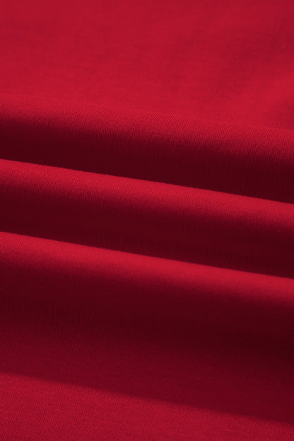 Reversible Contrast Stitching Mock Neck T-Shirt