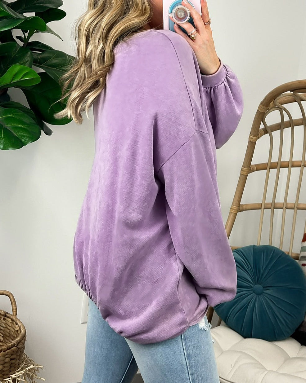 Mineral Wash Drop Shoulder Sweatshirt