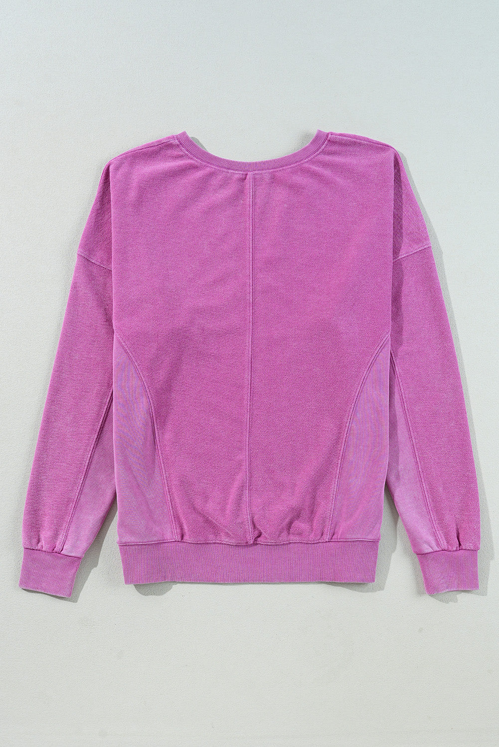 Solid Notched Neck Sweatshirt