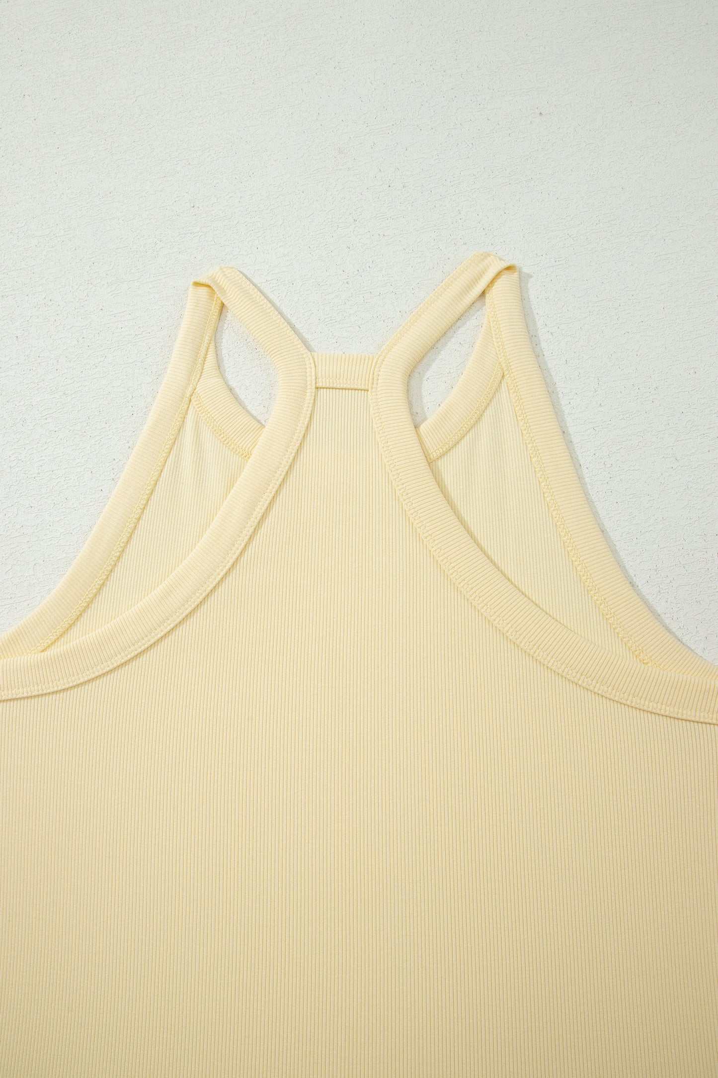 Solid Ribbed Tank Top & Sweatpants Set