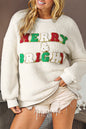 Christmas MERRY & Bright Sherpa Sweatshirt