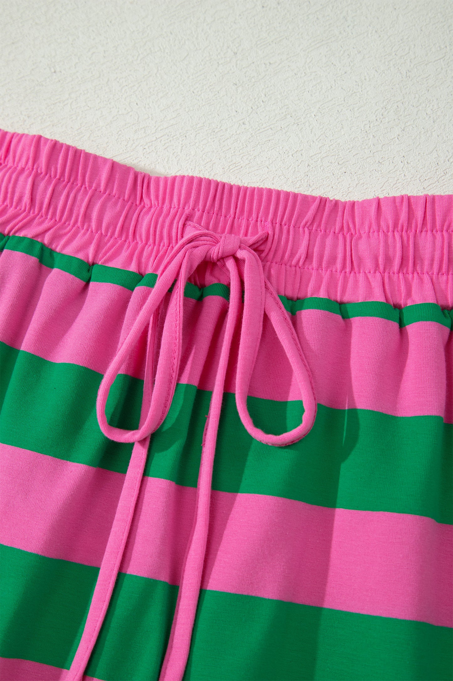 Stripe Dolman Tee & Drawstring Skort Set