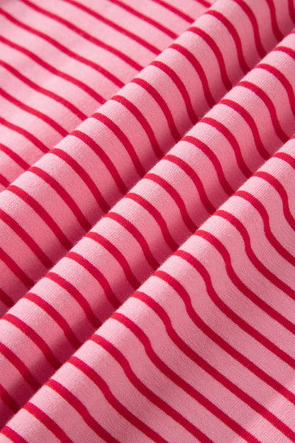 Stripe Thumbhole Drop Shoulder Sleeve Hoodie