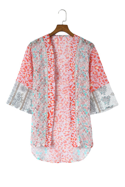 Boho Swiss Dot Open Front Kimono