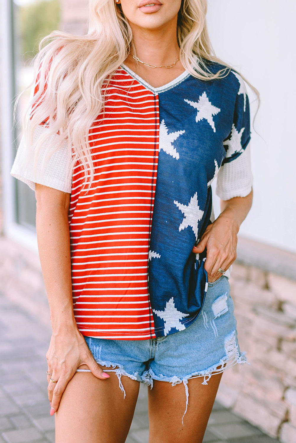 Stars and Stripes Short Sleeve Top