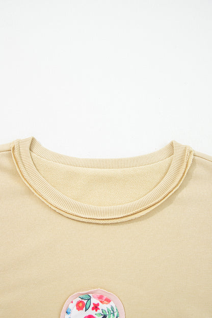 Floral Patchwork Long Sleeve Sweatshirt