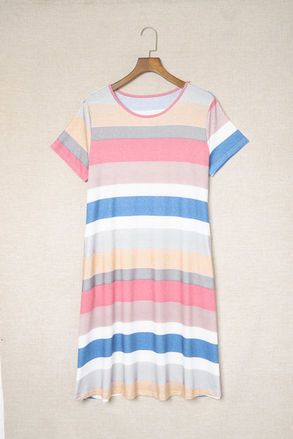 Stripe Midi T-Shirt Dress