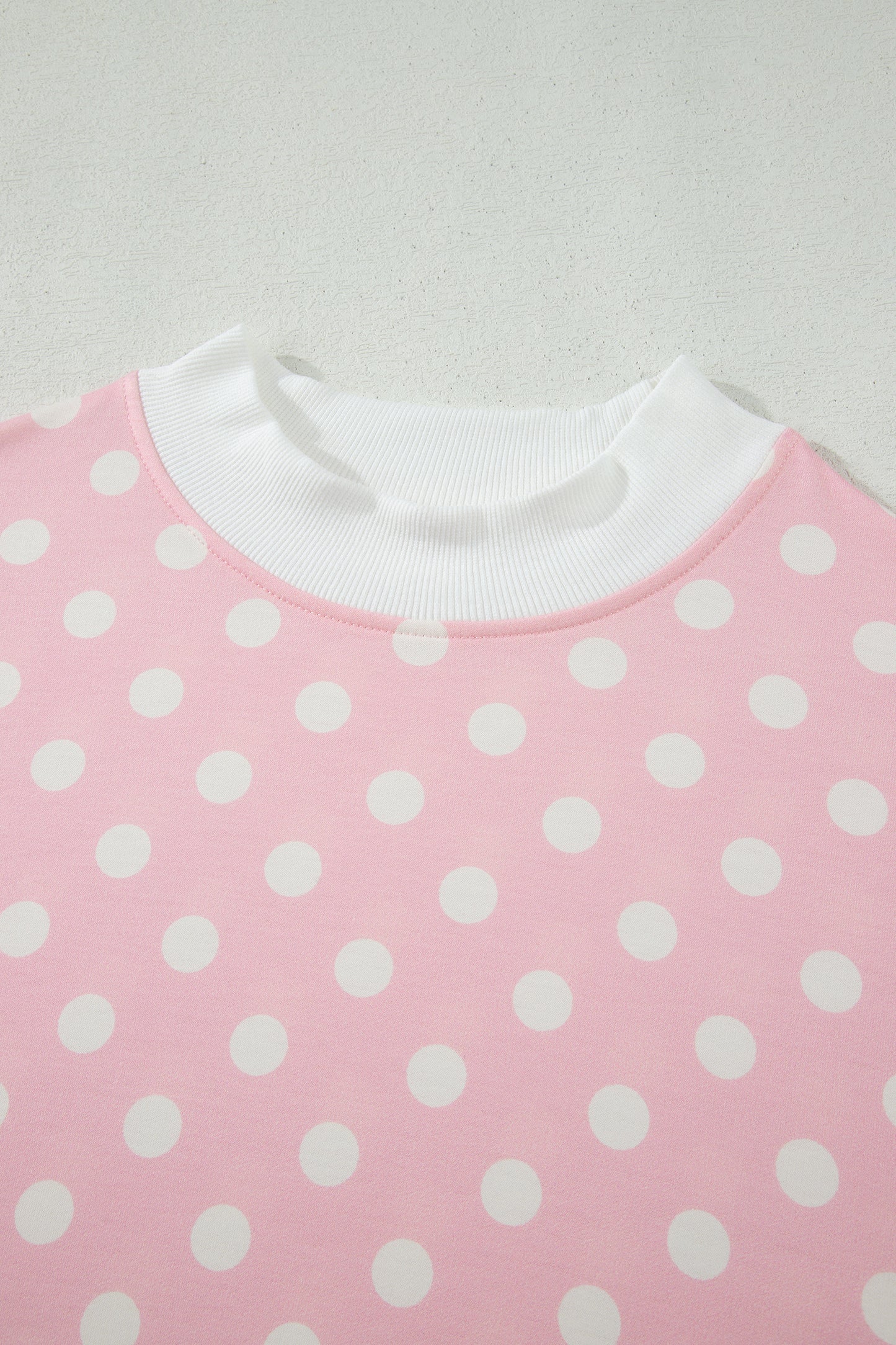 Polka Dot Mock Neck Top & Pants Set