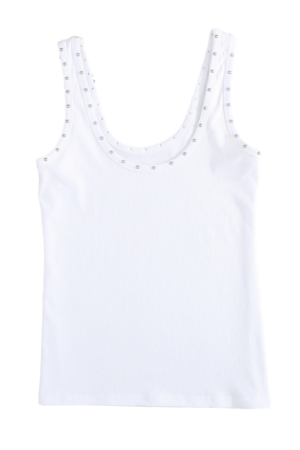 Studded Scoop Neck Tank Top