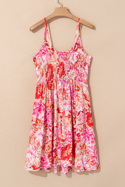 Floral Wrap V-Neck Spaghetti Strap Dress