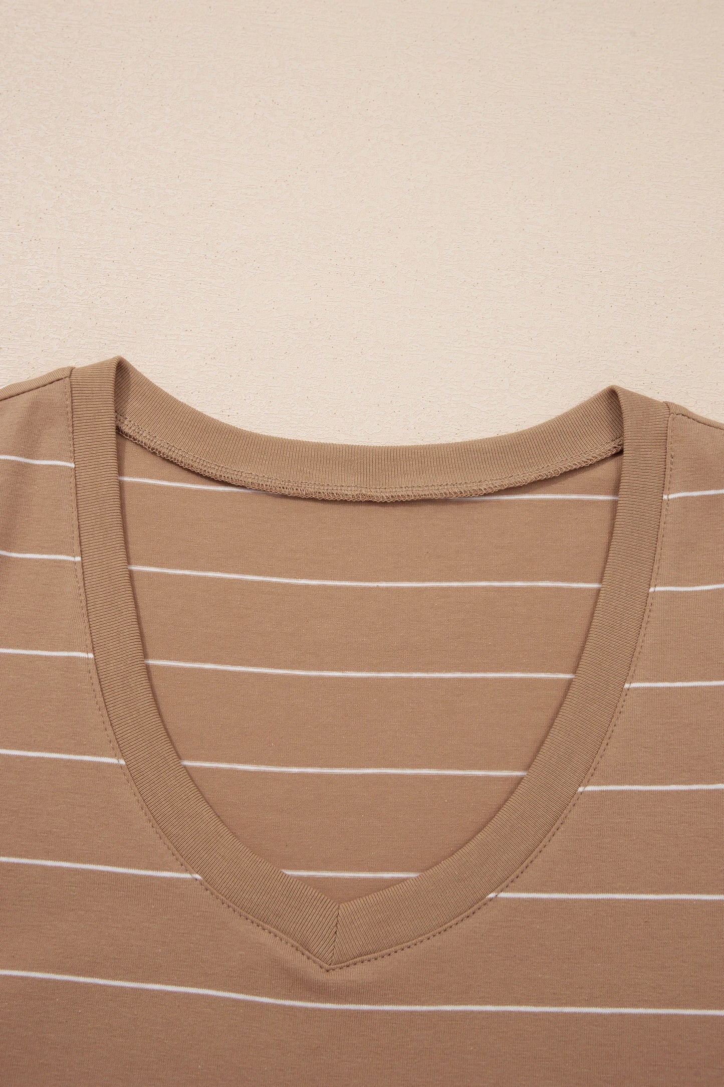 Stripe Short Sleeve Side Slit Maxi Dress