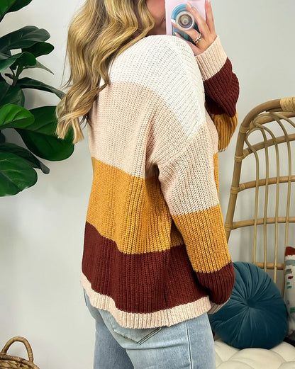 Colorblock Stripe Sweater