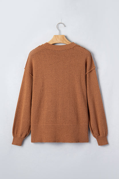 Gingerbread Drop Shoulder Oversized Christmas Sweater