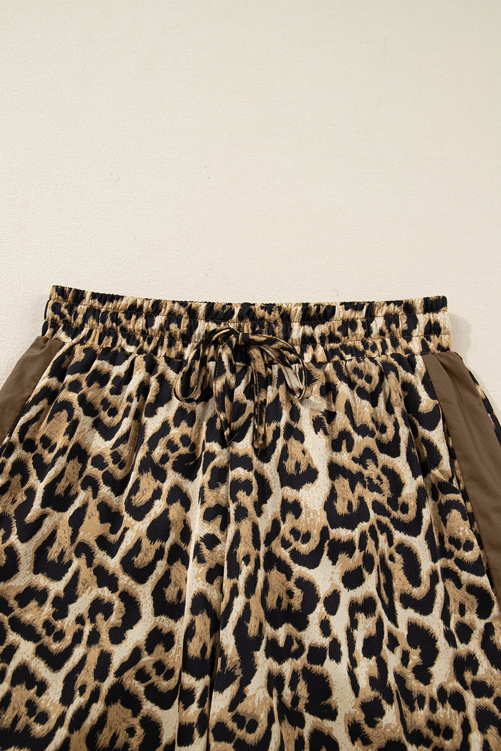 Leopard Collared 3/4 Sleeve Shirt and Pants Set