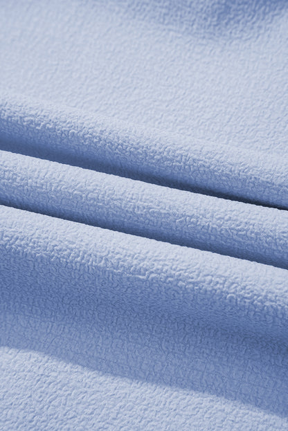 Textured Flutter Sleeve Square Neck Bow Back Dress