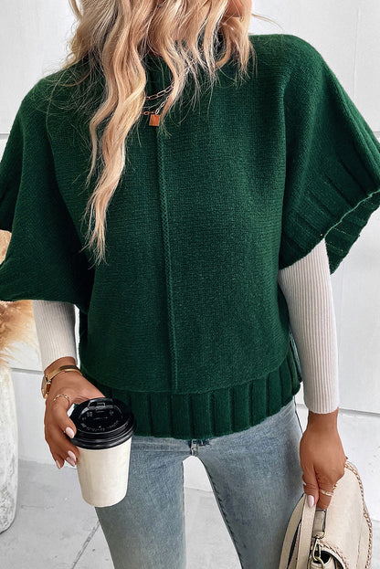 Batwing Sleeve Mock Neck Sweater