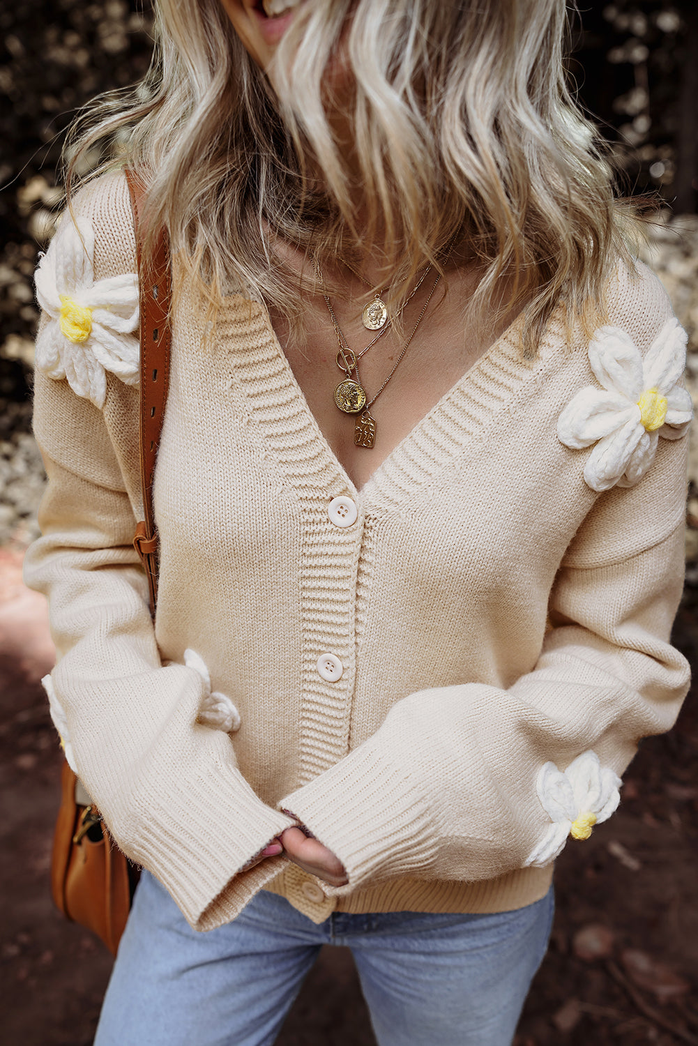 Floral Buttoned Front Cardigan