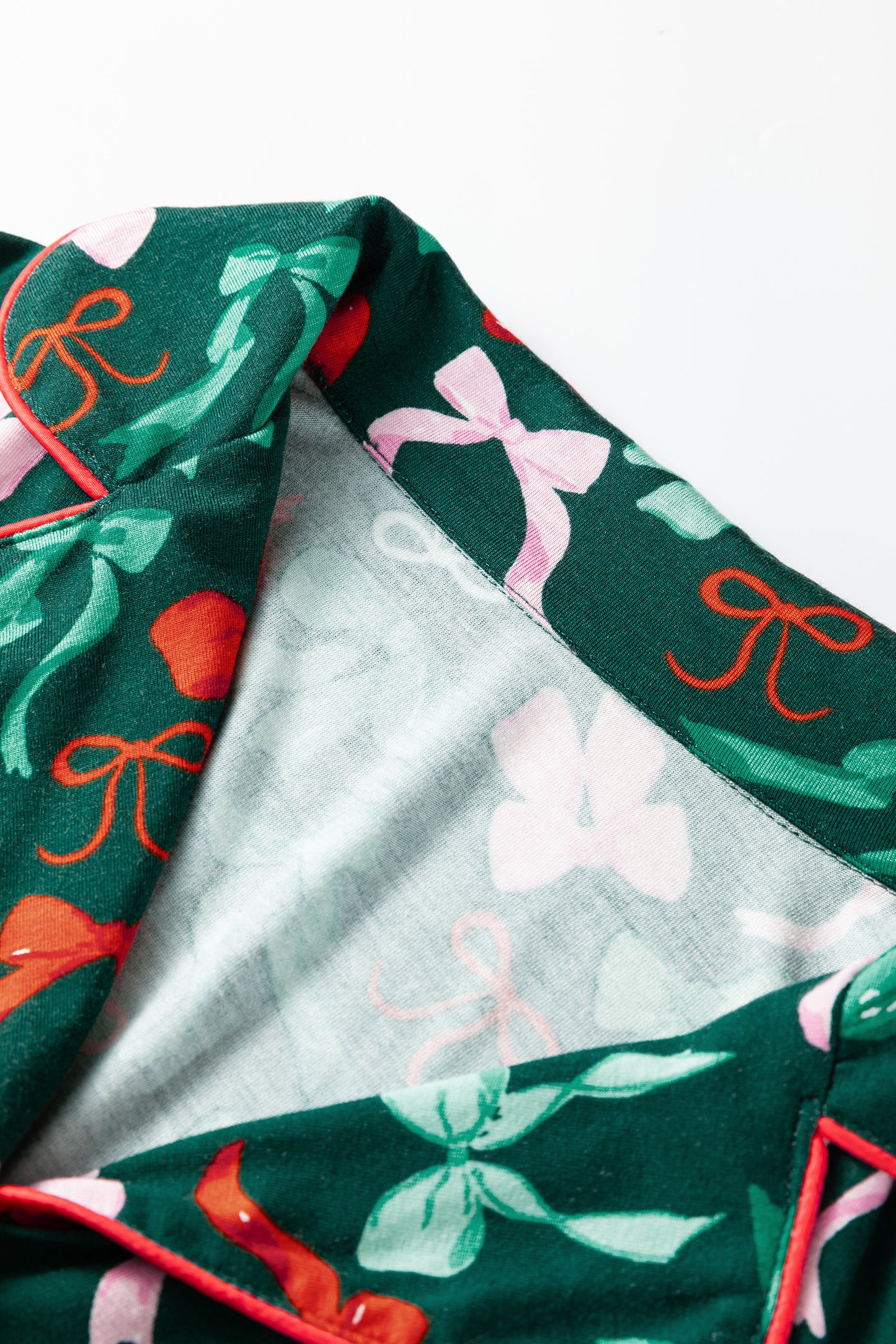 Bow Holiday Shirt and Short Pajama Set