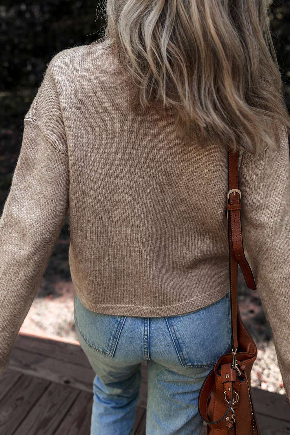 Polka Dot Drop Shoulder Sweater