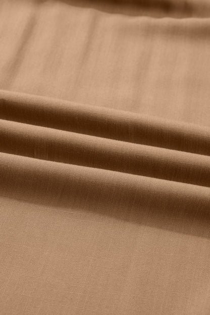 Plus Size Smocked V-Neck Leopard Piping Maxi Dress