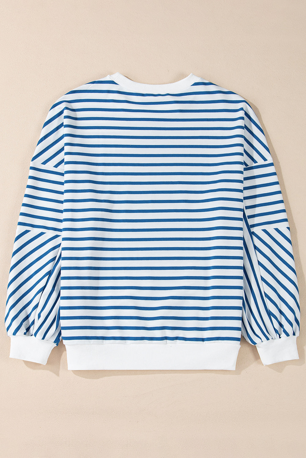 Stripe Drop Shoulder Crewneck Sweatshirt
