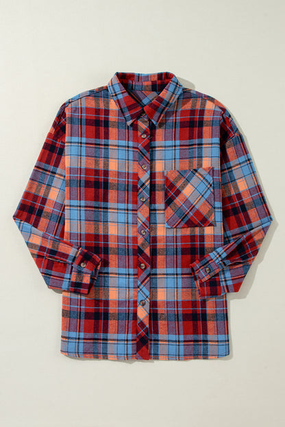 Plaid Long Sleeve Buttoned Shirt