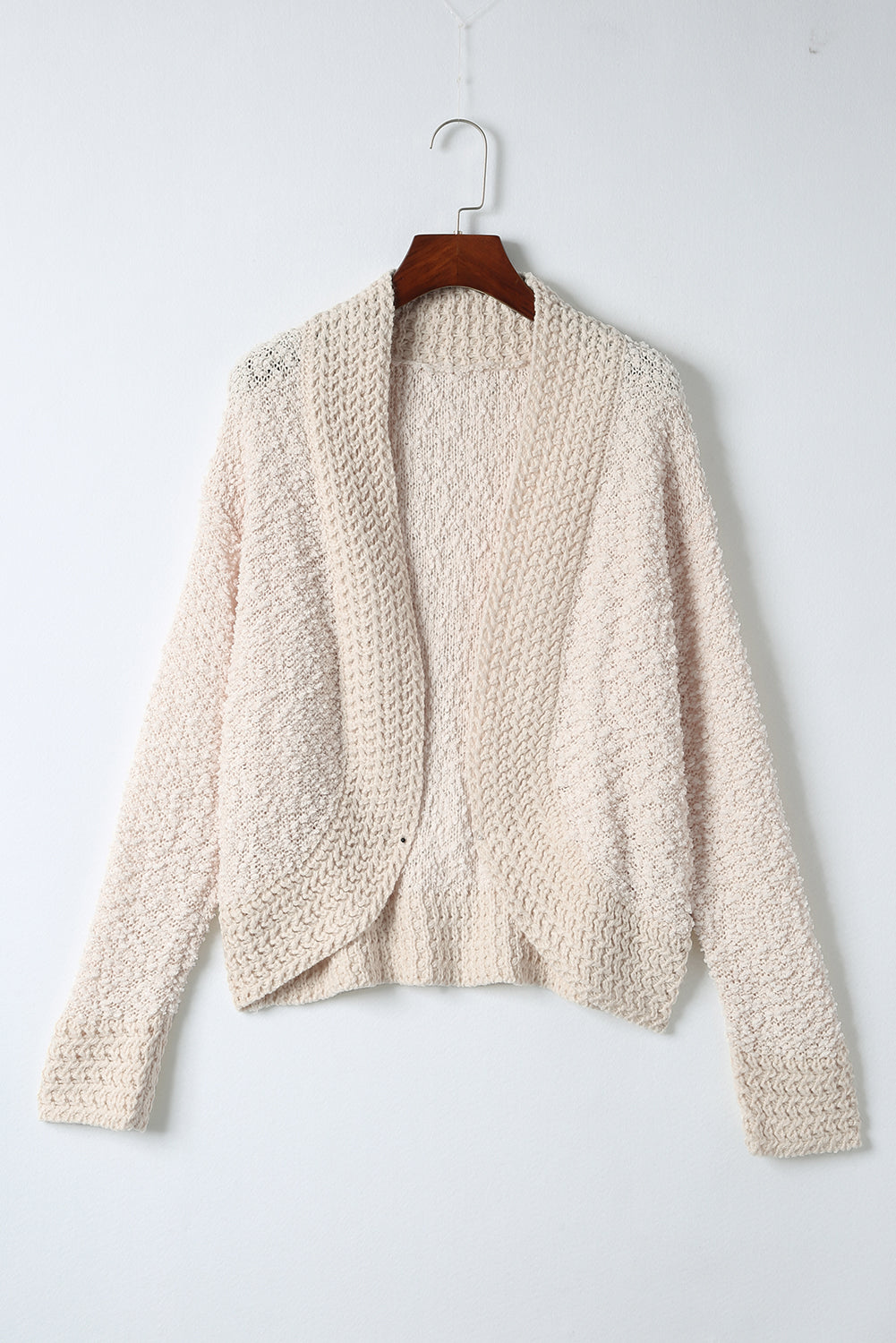 Popcorn Open Front Cardigan