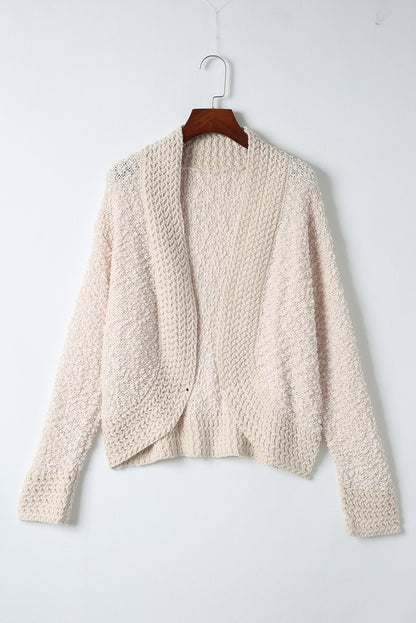 Popcorn Open Front Cardigan