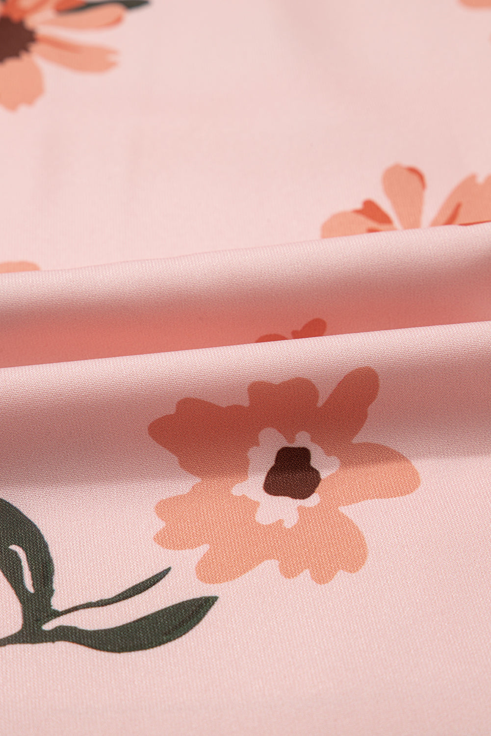 Floral V-Neck Smocked Ruffle Hem Maxi Dress