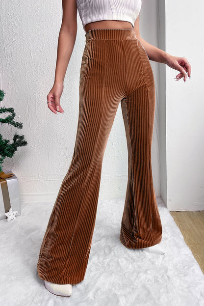 Corduroy High Waist Flare Pants