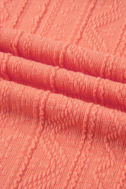 Floral Crochet Trim Textured Top and Pants Set