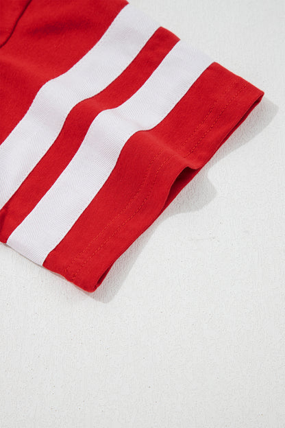 Varsity Stripe Crew Neck Short Sleeve T-Shirt