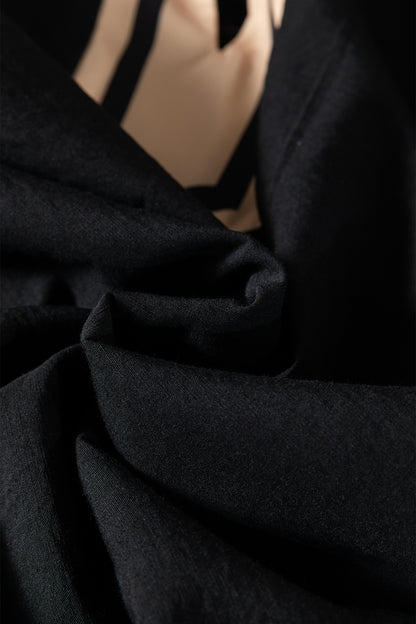 Plus Size Colorblock Stripe Trim V-Neck Dress