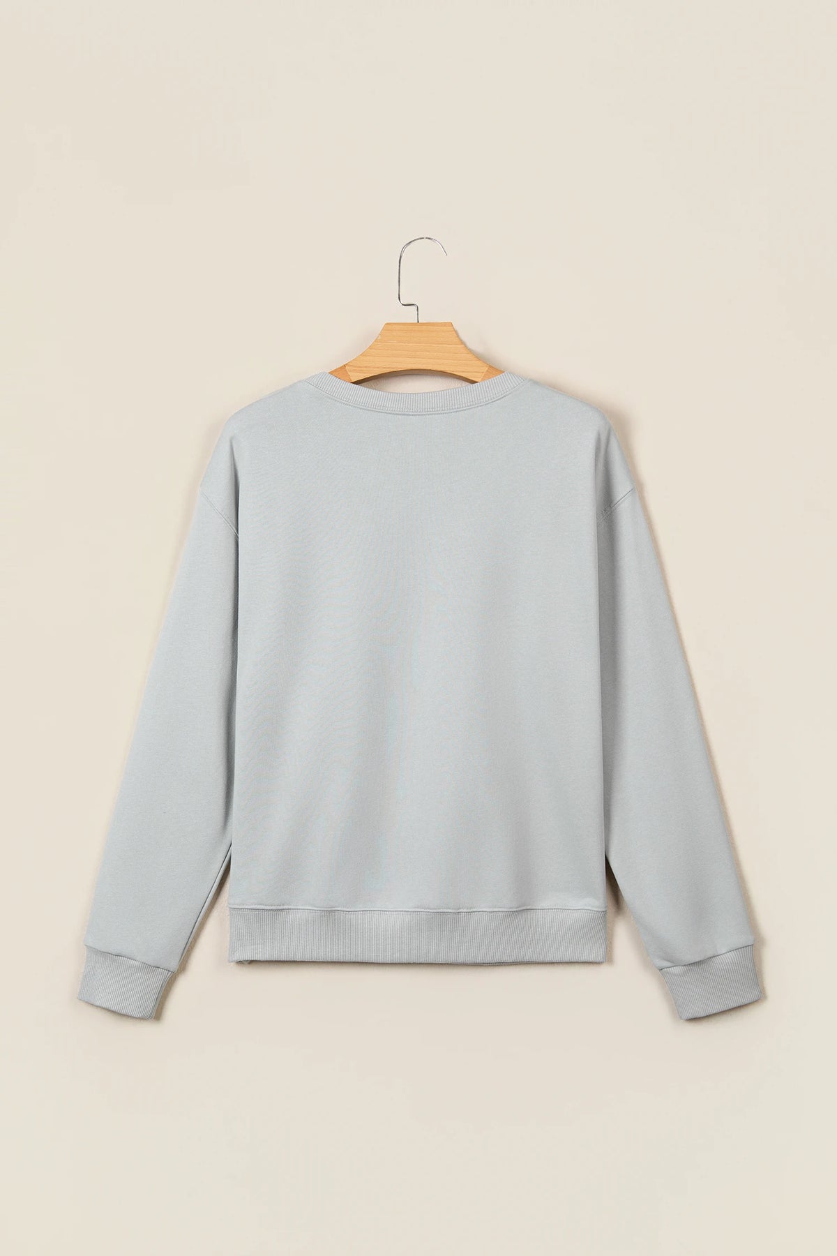 PRAY Embroidered Patchwork Drop Shoulder Sweatshirt