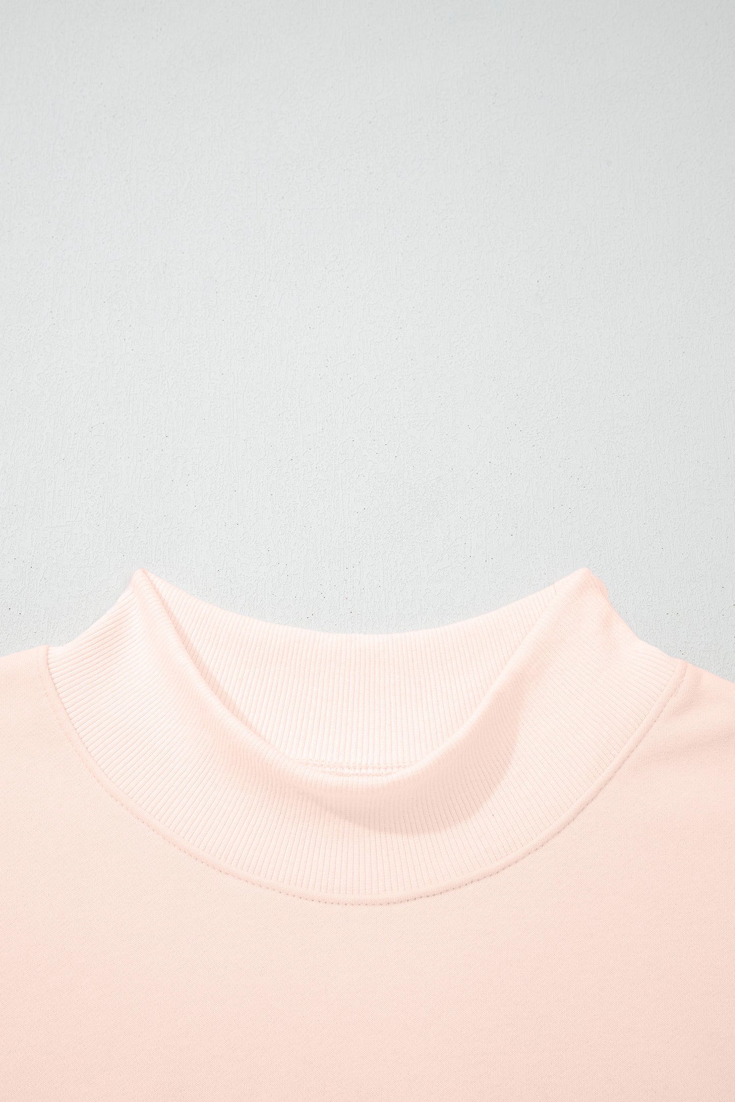 Solid Oversize Mock Neck Sweatshirt