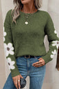 Floral Sleeve Drop Shoulder Sweater