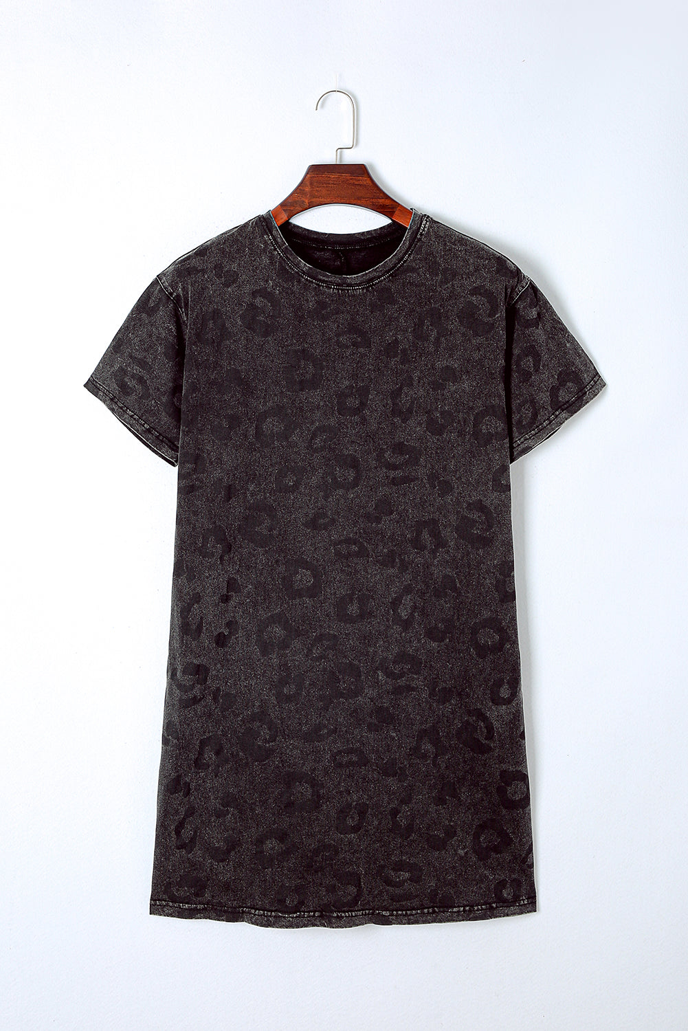 Leopard Pocketed T-Shirt Dress