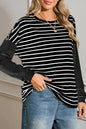 Stripe Patchwork Long Sleeve Tee