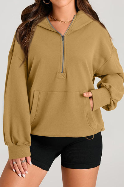 Solid Kangaroo Pocket Oversized Hoodie