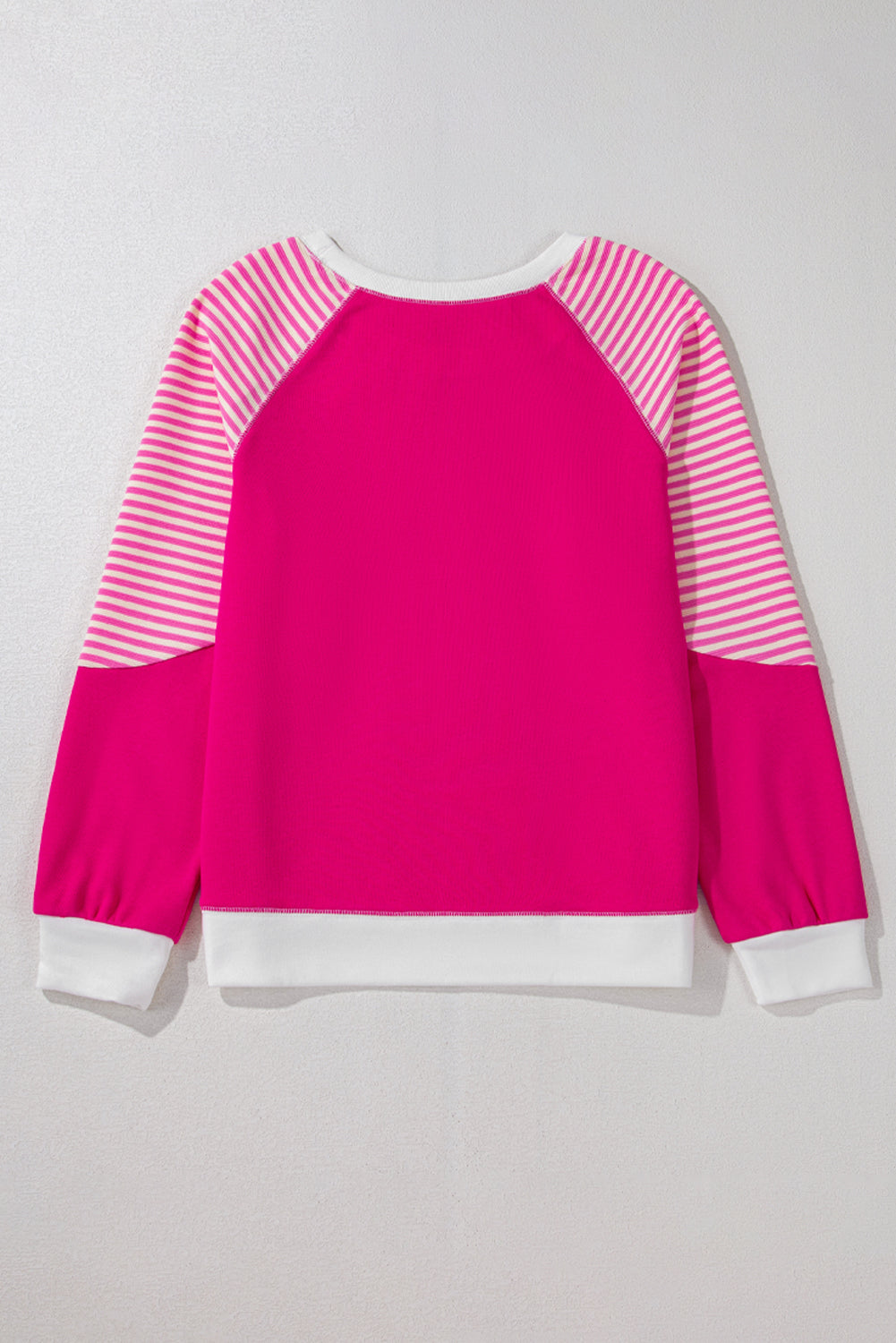 Stripe Patchwork Raglan Sleeve Top