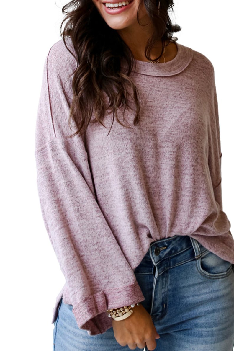 Reverse Seam Wide Long Sleeve T-Shirt