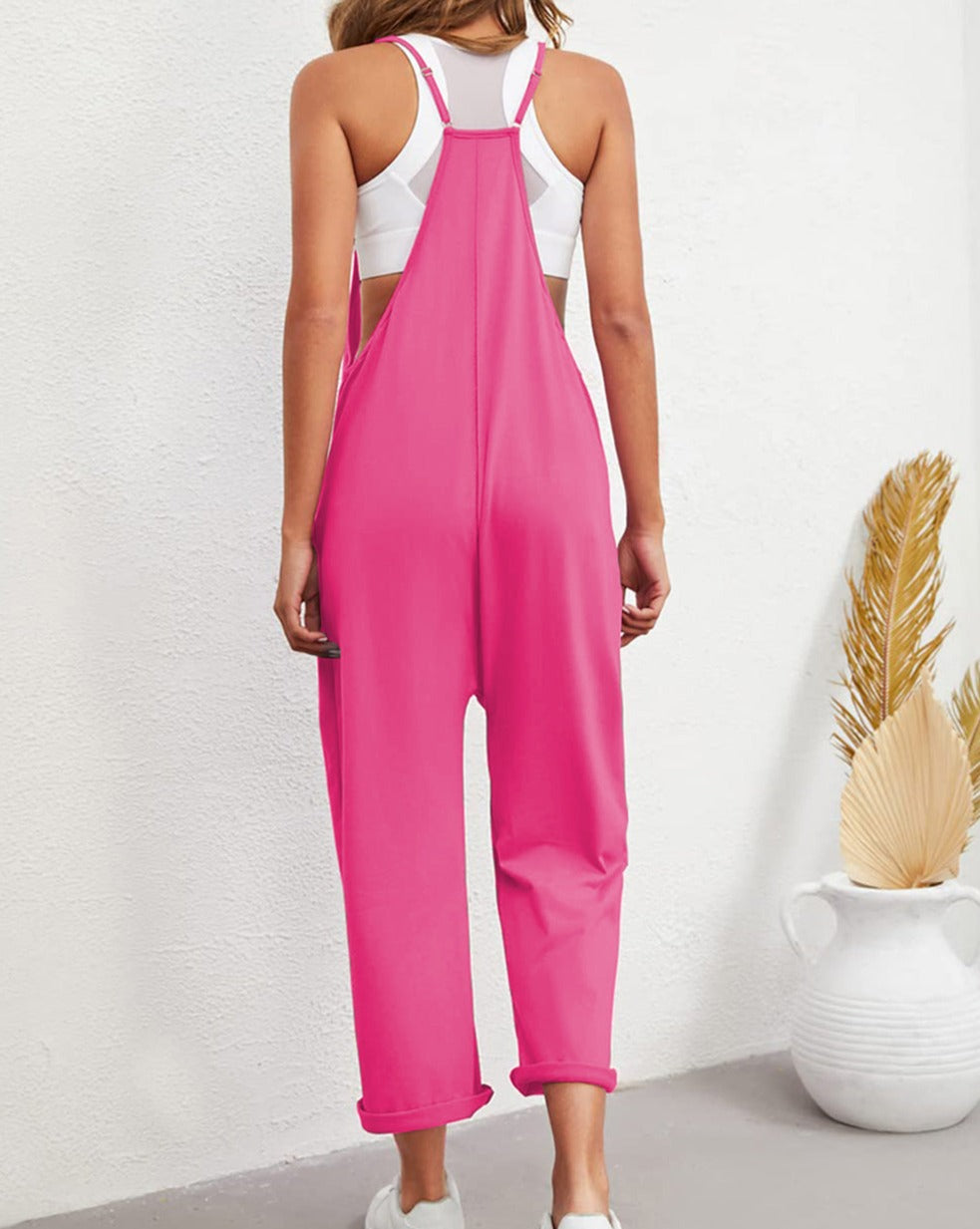 Pocketed Straight Leg Jumpsuit