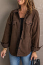 Fleece Button Front Shirt Jacket