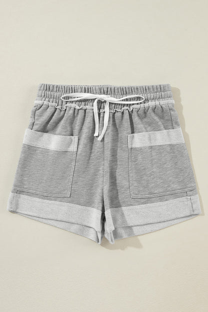 Pocketed Drawstring Waist Shorts