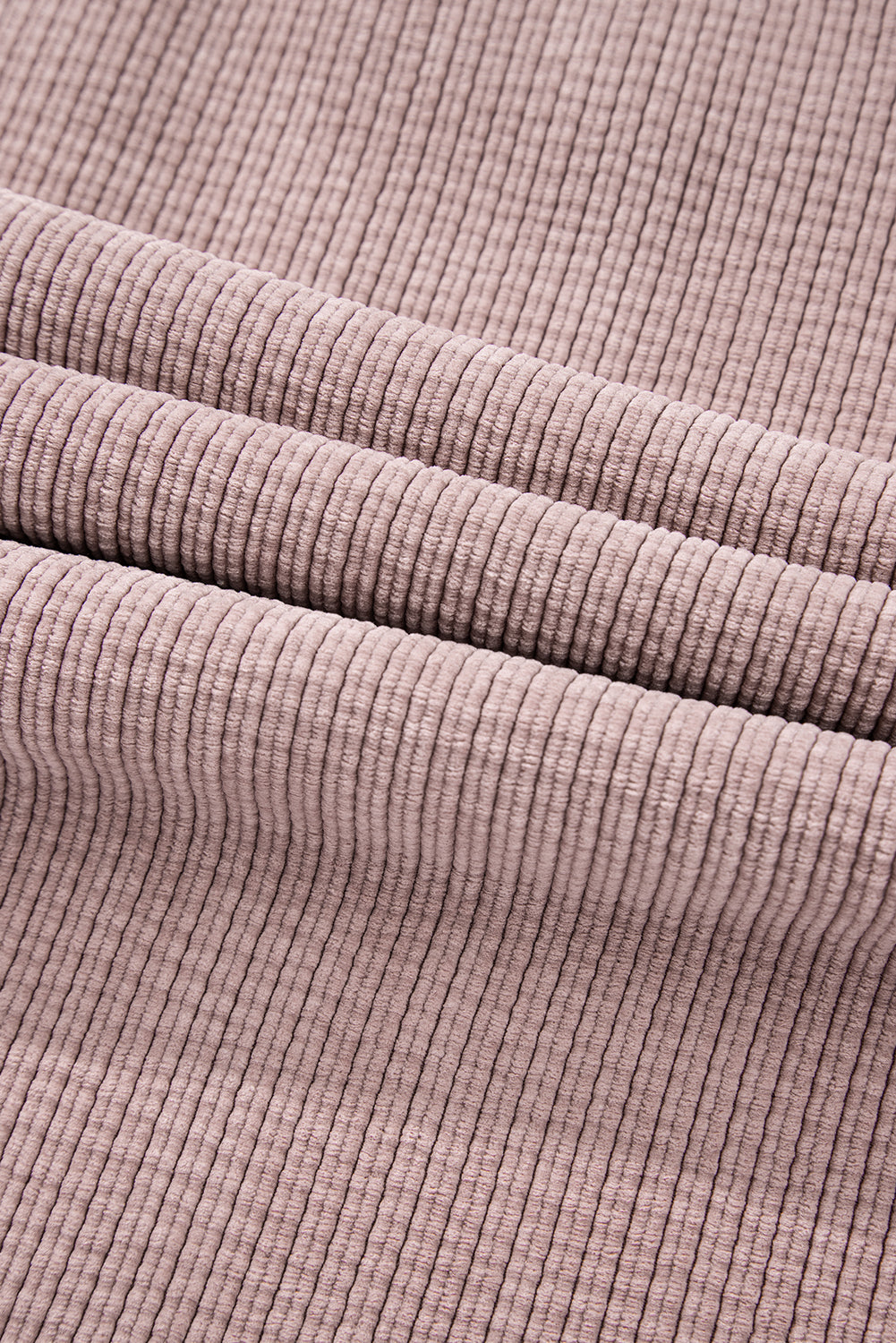 Solid Corduroy Button-Up Pocketed Shacket